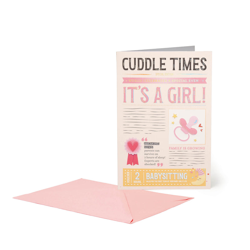 Cartão Grande - Cuddle Times - Girl