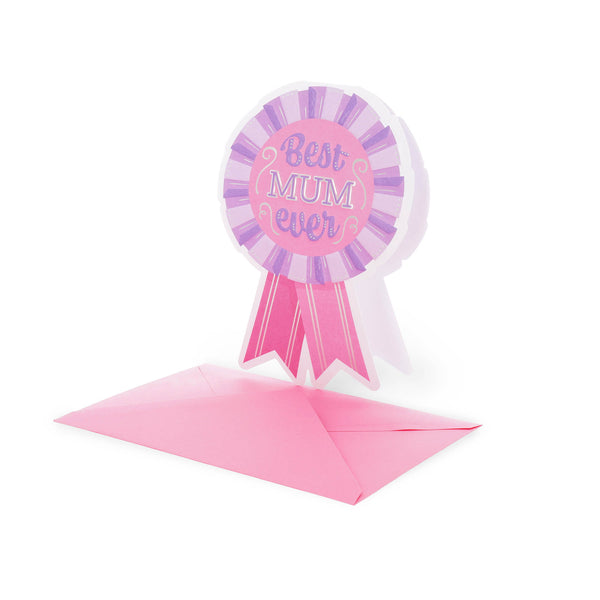 Cartão Grande  - Best Mum Ever Cockade