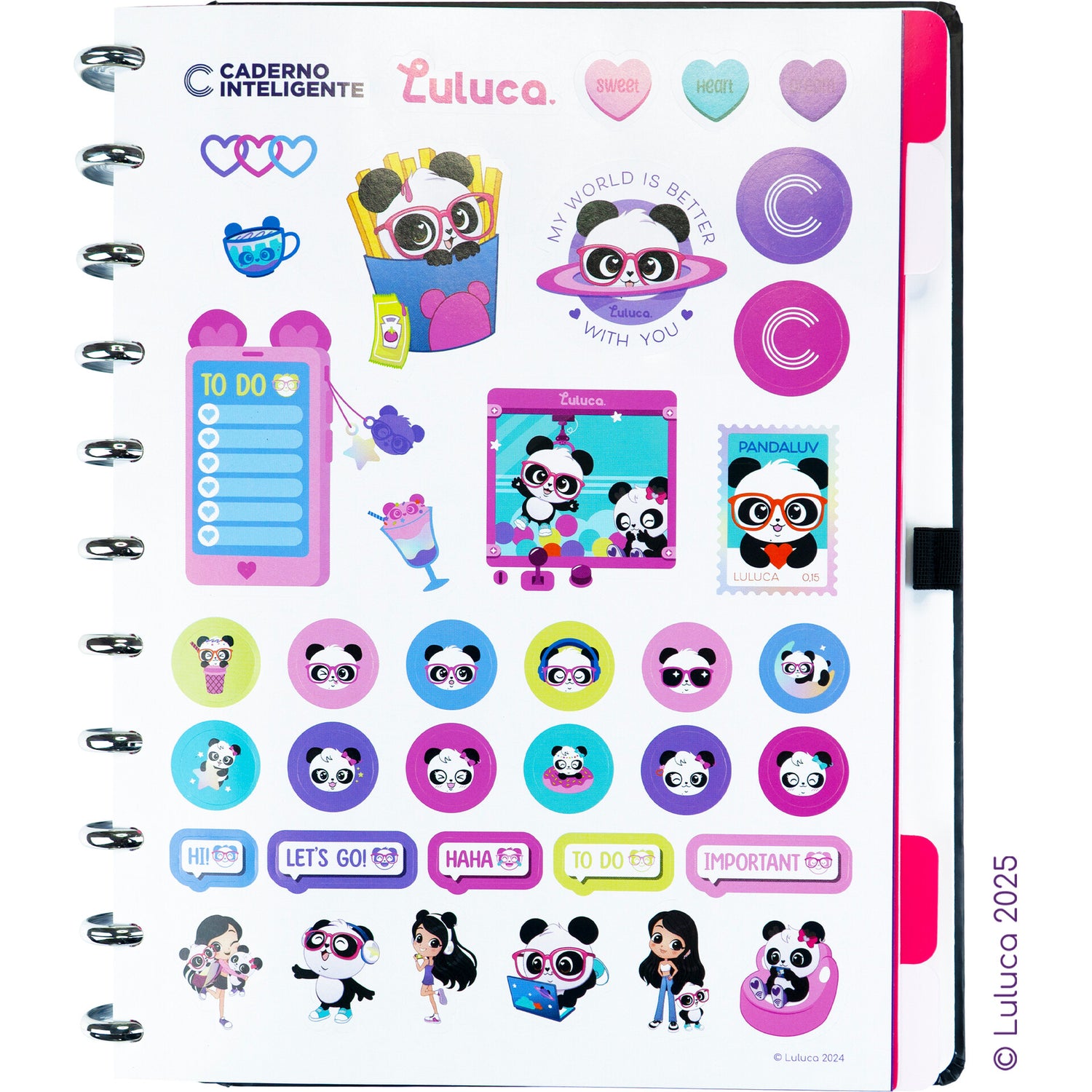 Caderno Inteligente Grande Pandalu Star By Luluca Caderno Inteligente
