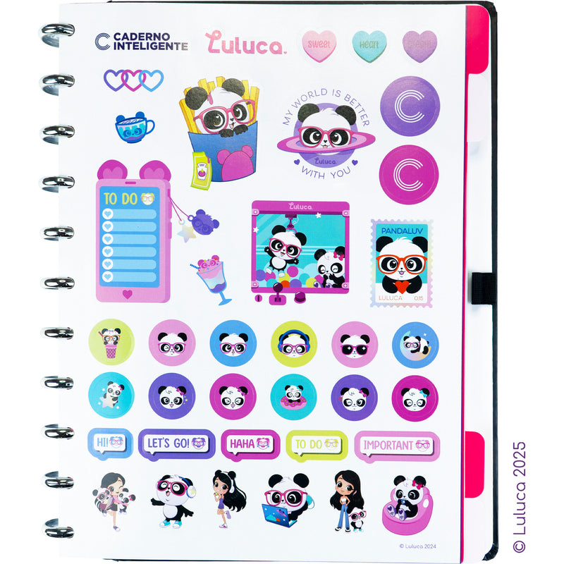 Caderno Inteligente Grande Pandalu Star By Luluca Caderno Inteligente