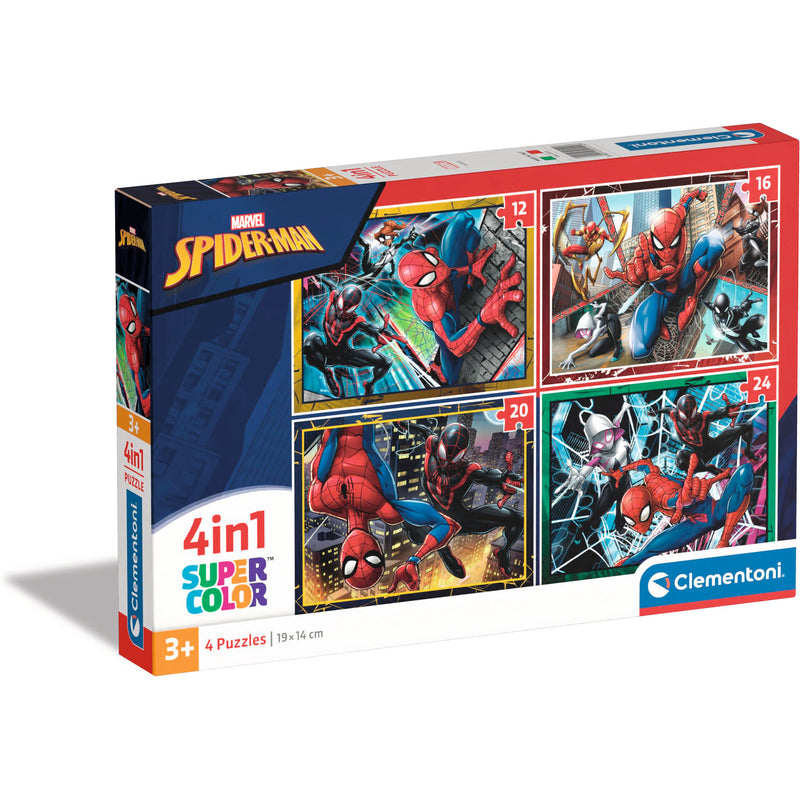 Puzzle 4 Em 1 Spiderman Clementoni