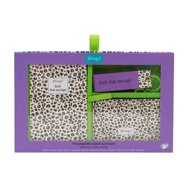 Conjunto Caderno + P.Moeda/Chave Animal Print