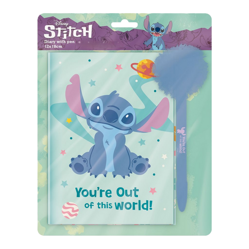 Conjunto Diário E Caneta Stitch