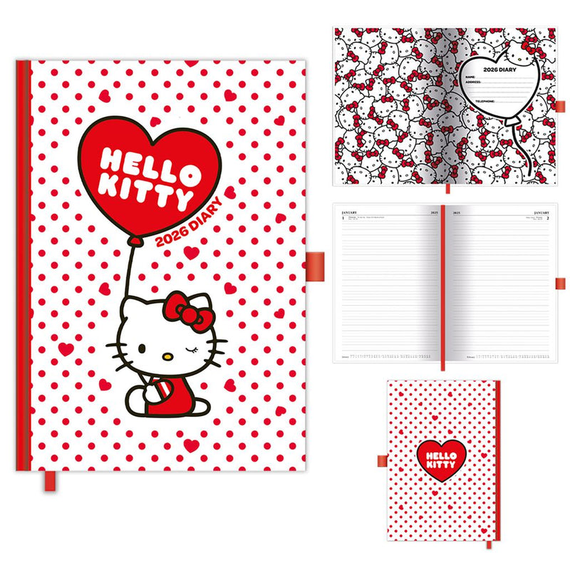 Agenda 2026 Formato A5 Diário - Hello Kitty  Dtp