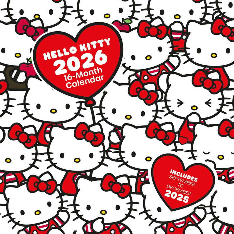 Calendário Quadrado 2026 - Hello Kitty