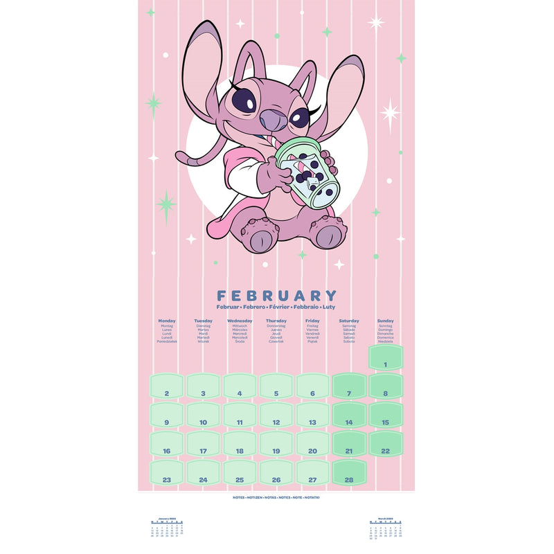 Calendário Quadrado 2026 - Lilo & Stitch