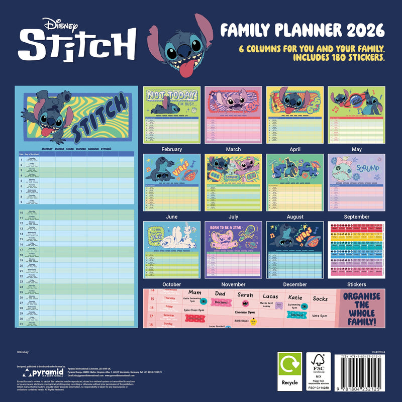Planner Familiar 2026 - Lilo & Stitch
