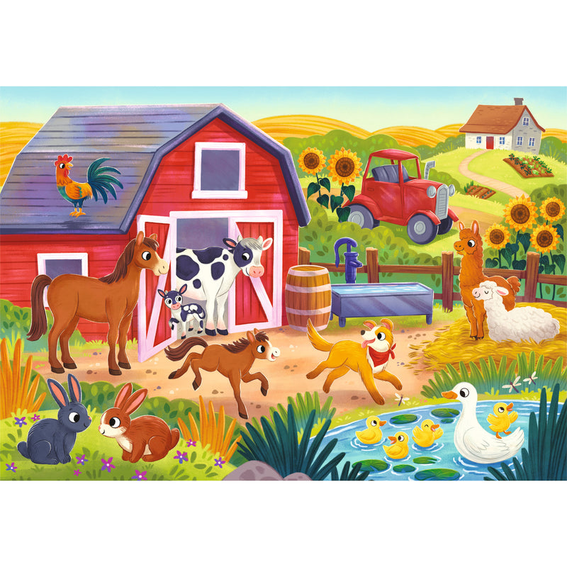 Puzzle 2X20 Peças The Farmyard Family
