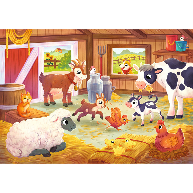 Puzzle 2X20 Peças The Farmyard Family