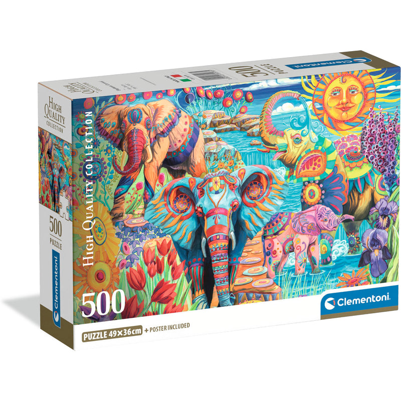 Puzzle 500 Pçs Hqc Elephants' Carnival