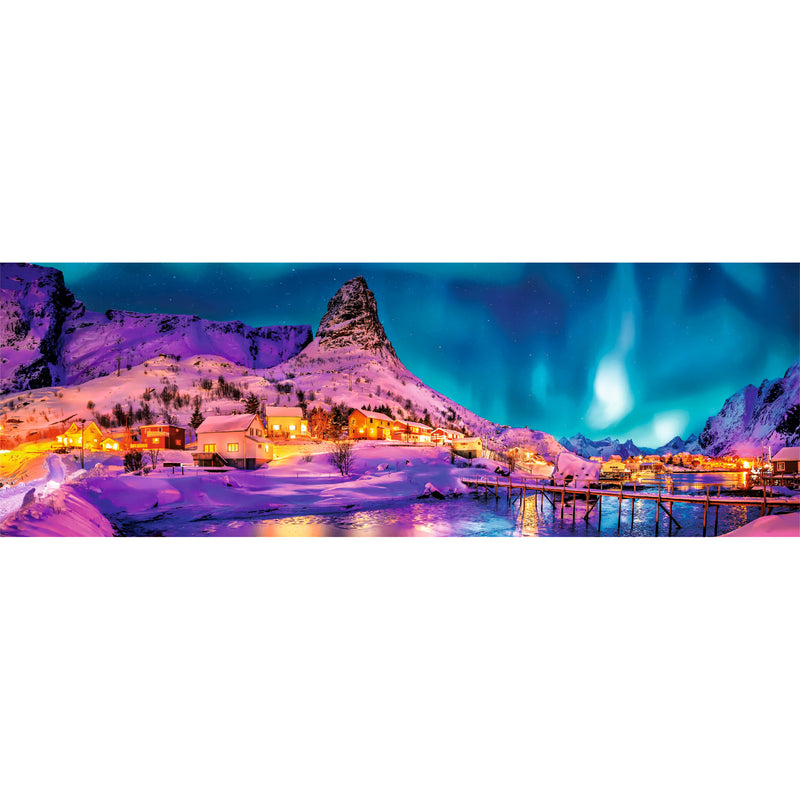 Pzl 1000 Pano Color Night Lofoten Island