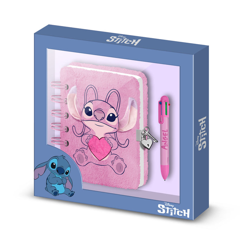 Conjunto Caderno + Caneta Angel Lilo&Stitch