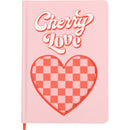 Caderno Agrafado Formato A5 Coração Cherry Love