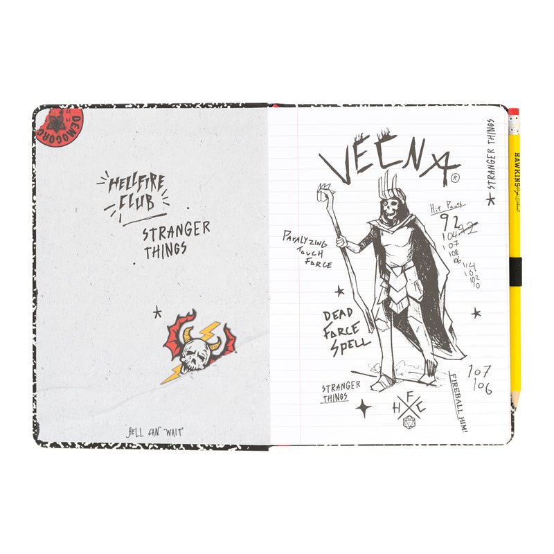 Caderno Formato A5 Com Lápis - Stranger Things