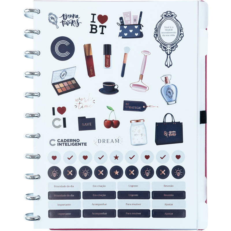 Caderno Inteligente Grande Cherry By Bruna Tavares Caderno Inteligente