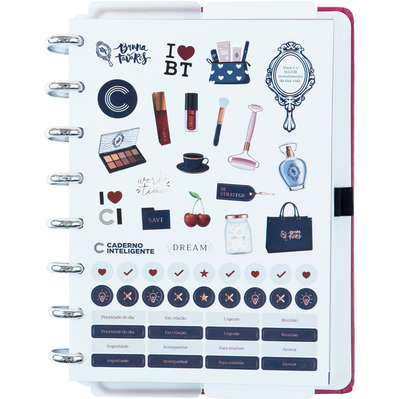 Caderno Inteligente Formato A5 Cherry By Bruna Tavares Caderno Inteligente