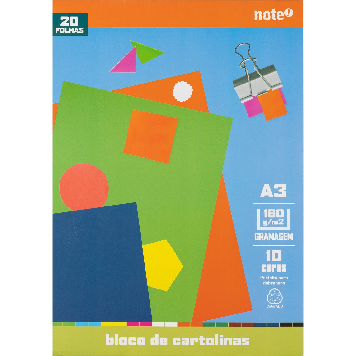 Bloco Cartolinas A3 165 Gramas 20 Fl Note!
