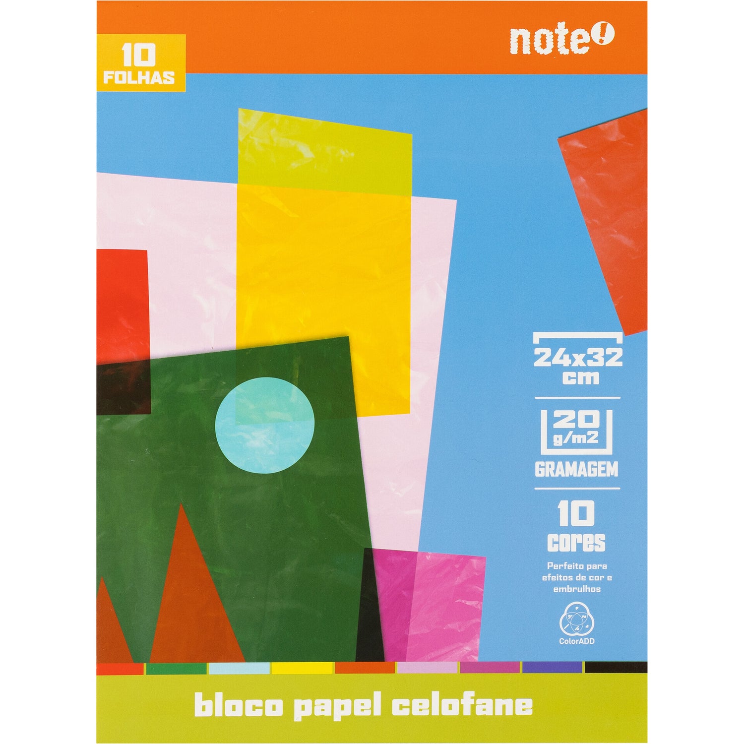 Bloco Papel Celofane 10 Fl Note!