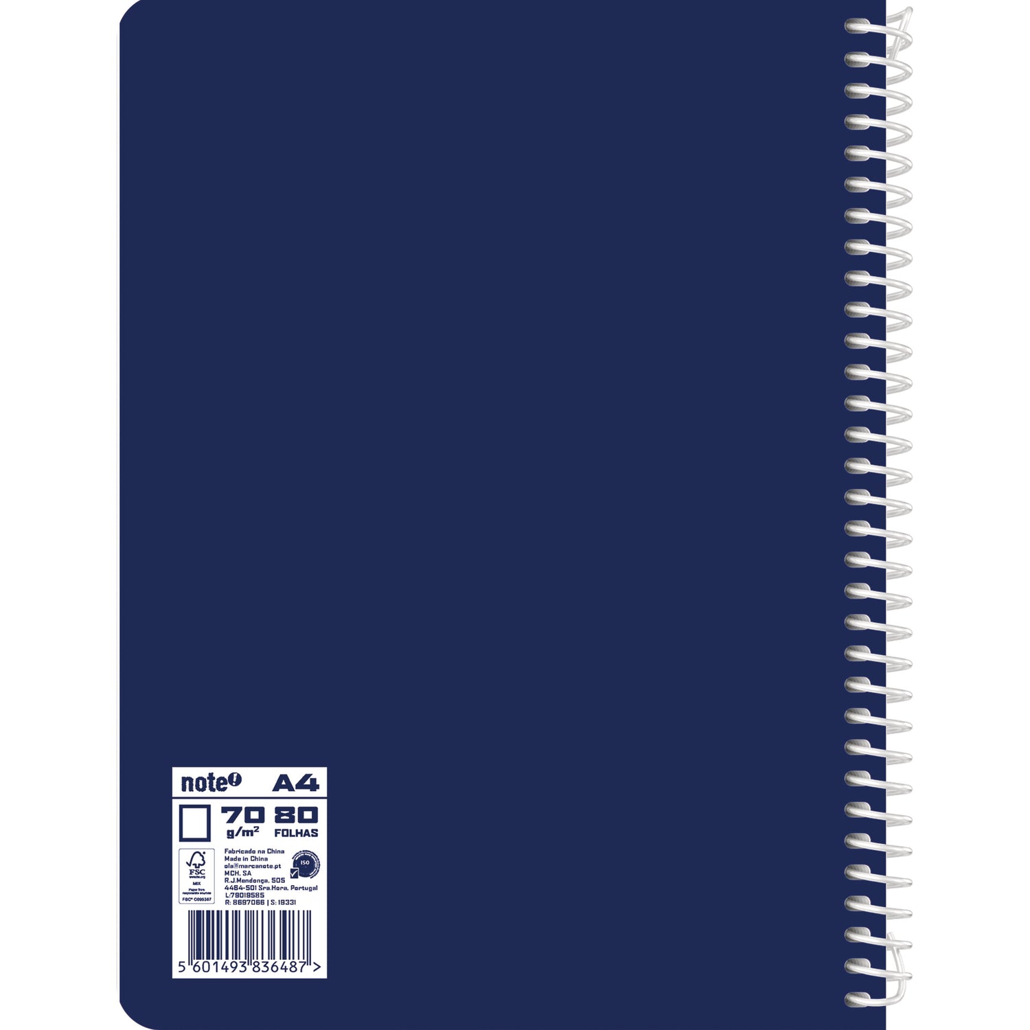 Caderno Esp Formato A4 Azul 80 F L Note!