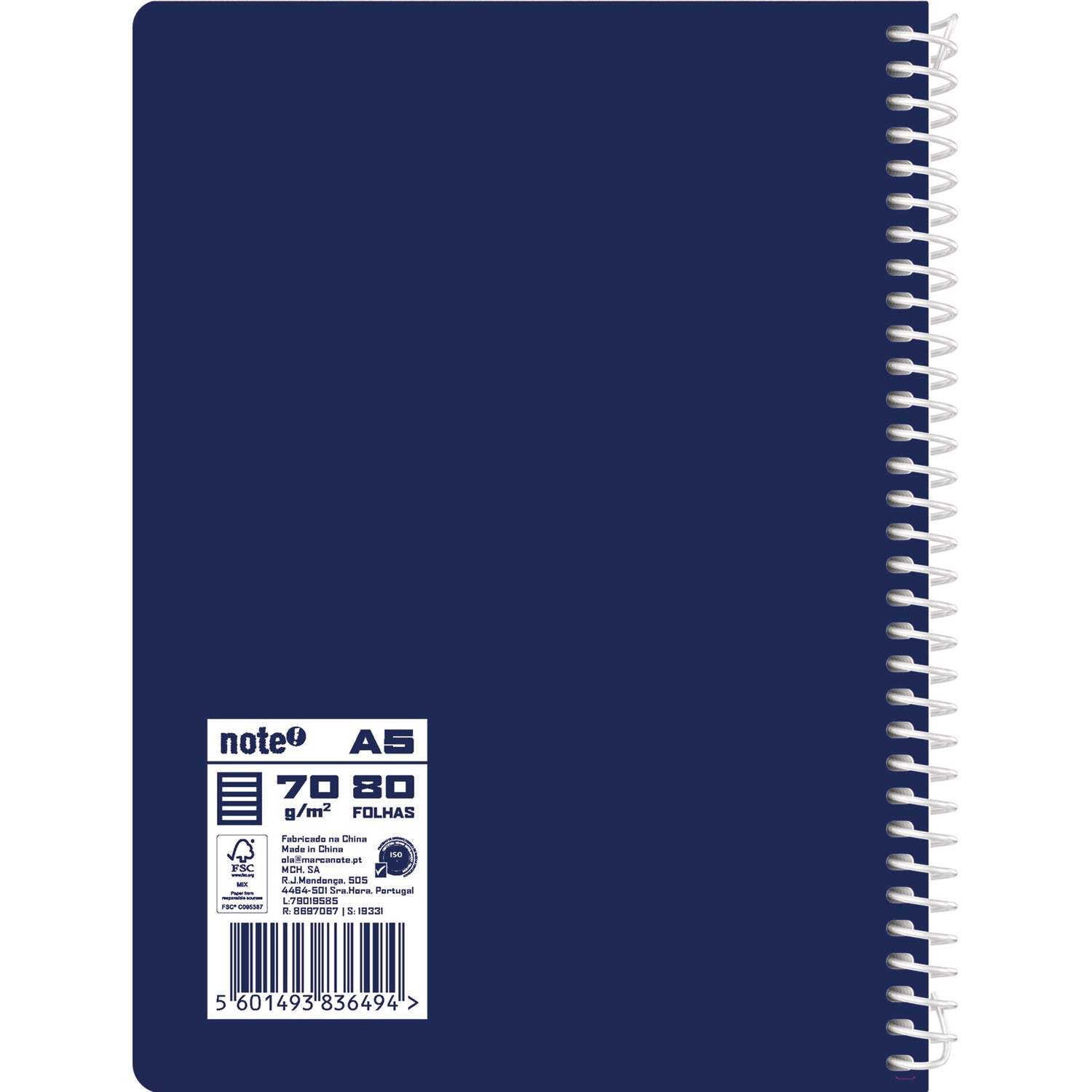 Caderno Esp Formato A5 Azul 80 Fl P Note!