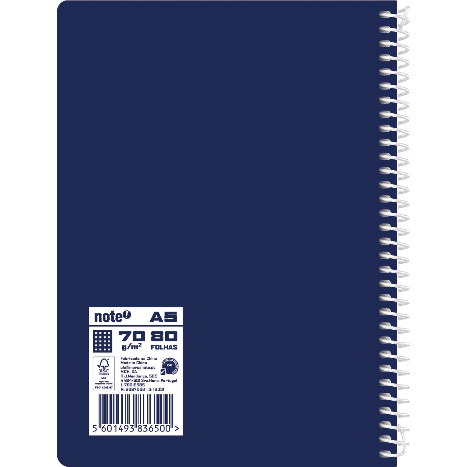 Caderno Esp Formato A5 Azul 80 Fl Q Note!