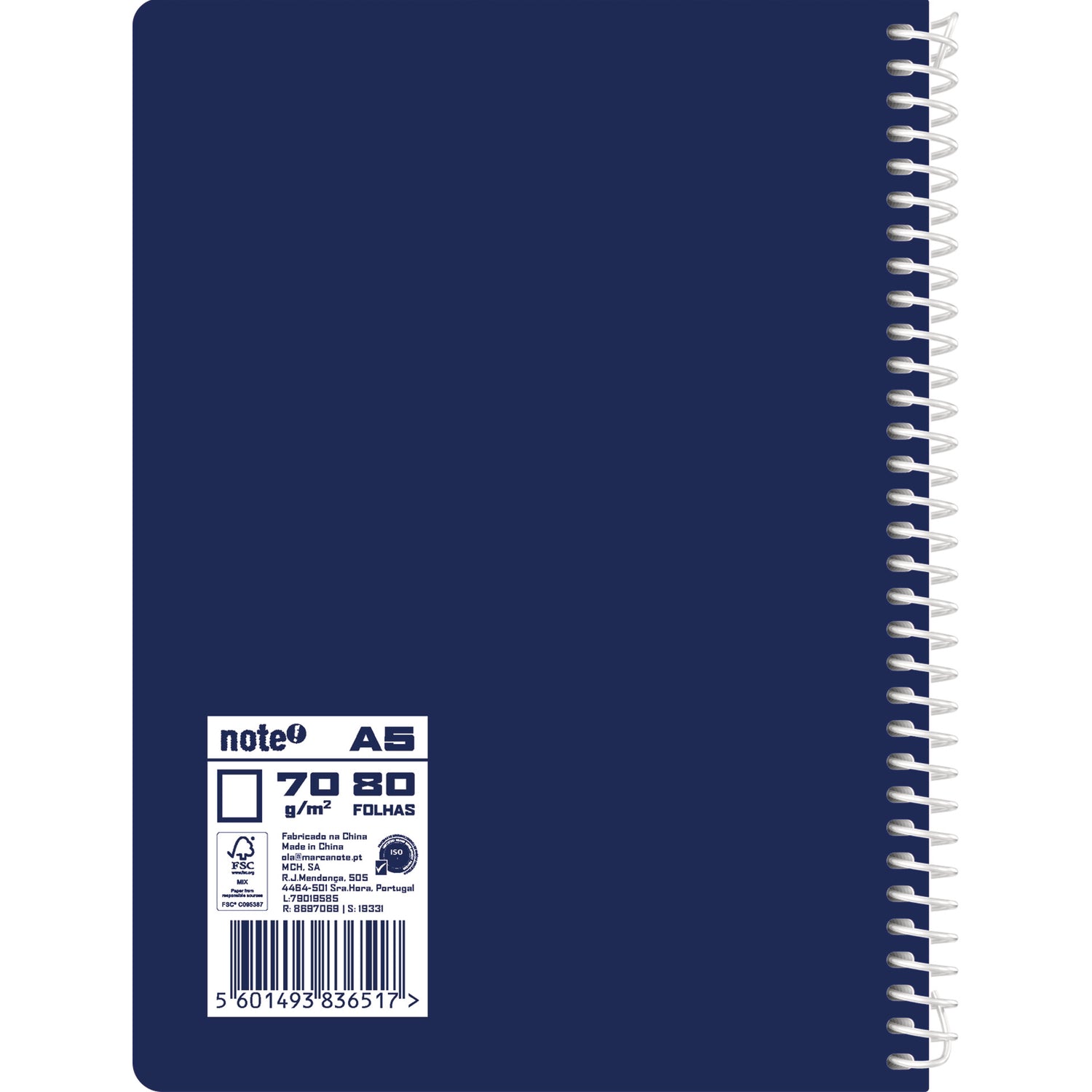 Caderno Esp Formato A5 Azul 80 Fl L Note!