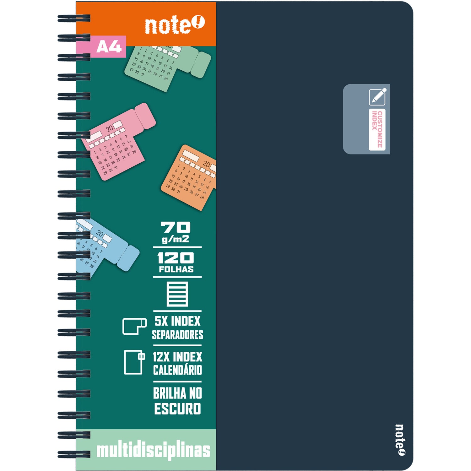 Caderno Esp Formato A4 Pp Multidiscip Com Elast 120 F P