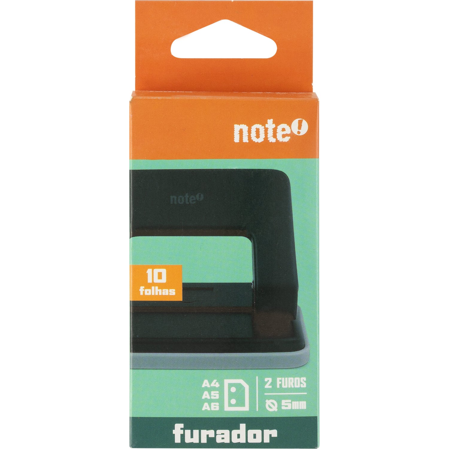 Furador para 10 Folhas Preto Note!