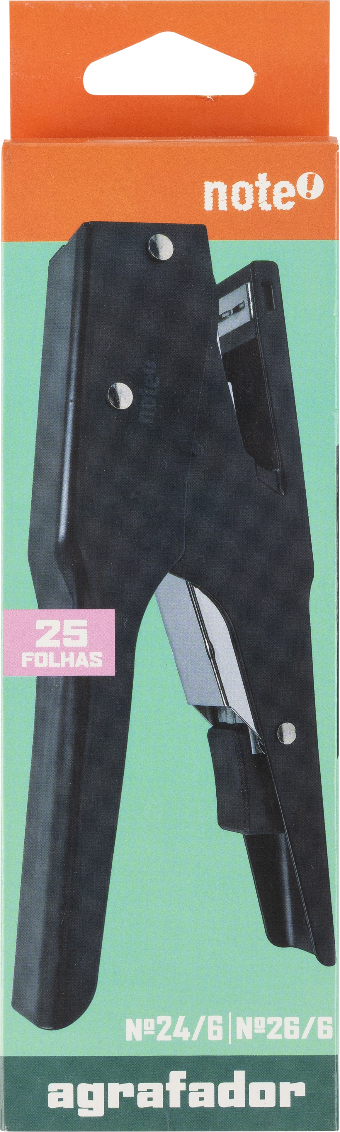 Agrafador Alicate Metálico para 25 Folhas Note!