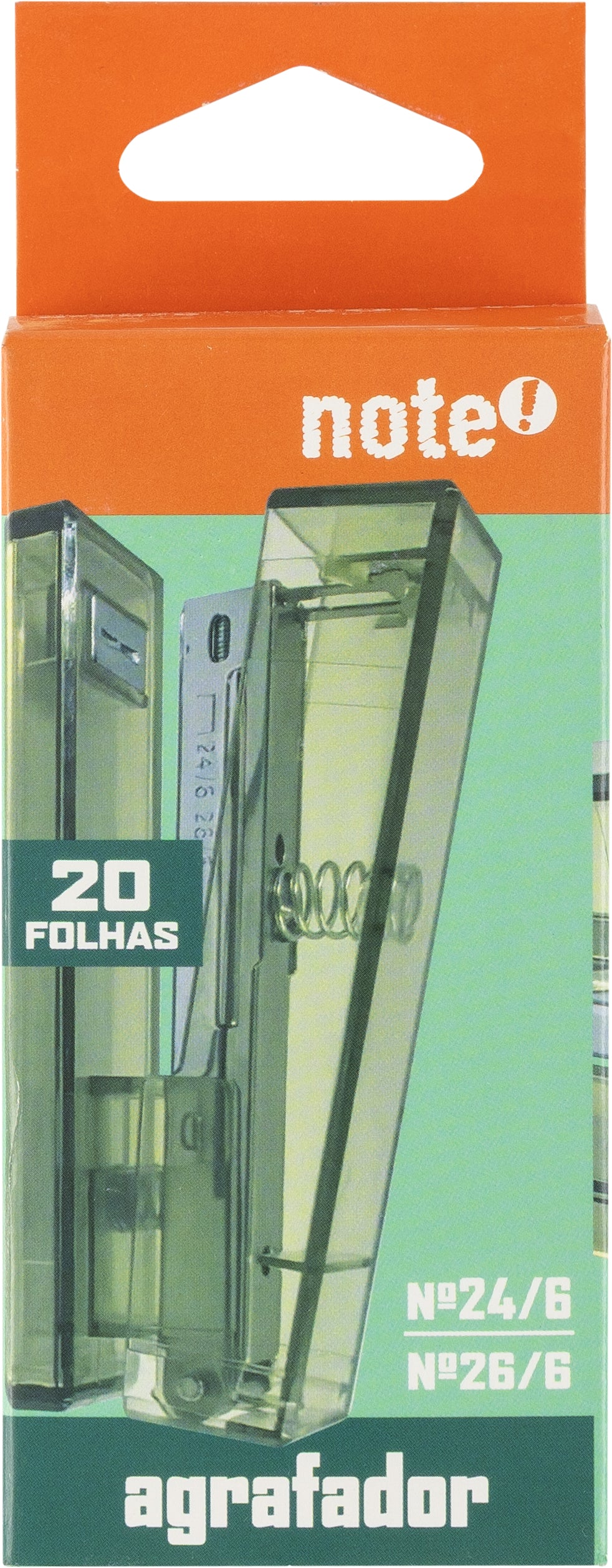 Agrafador Transparente 20 Folhas (várias opções) Note!