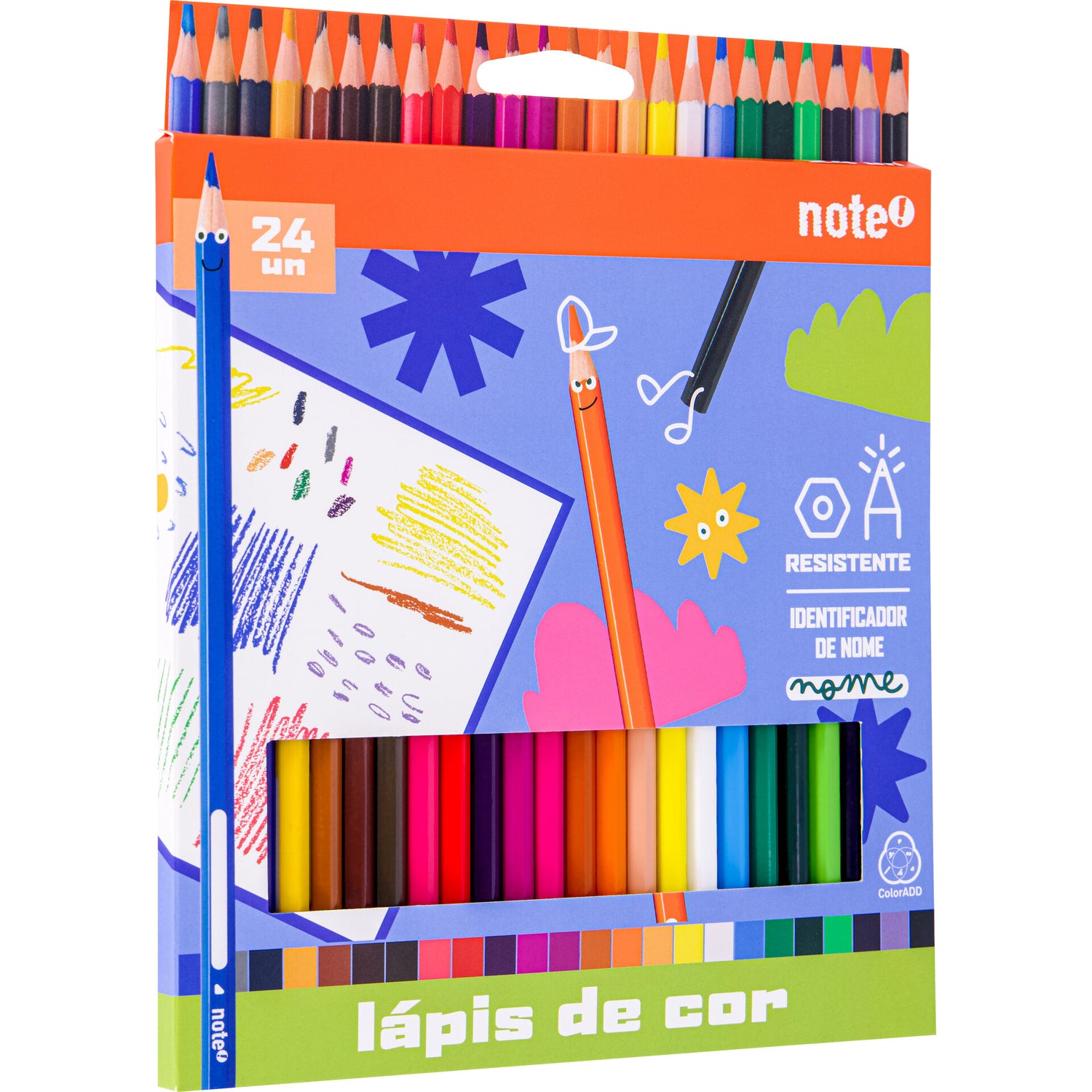 Lápis Cor Resina 24 Unidades Note!