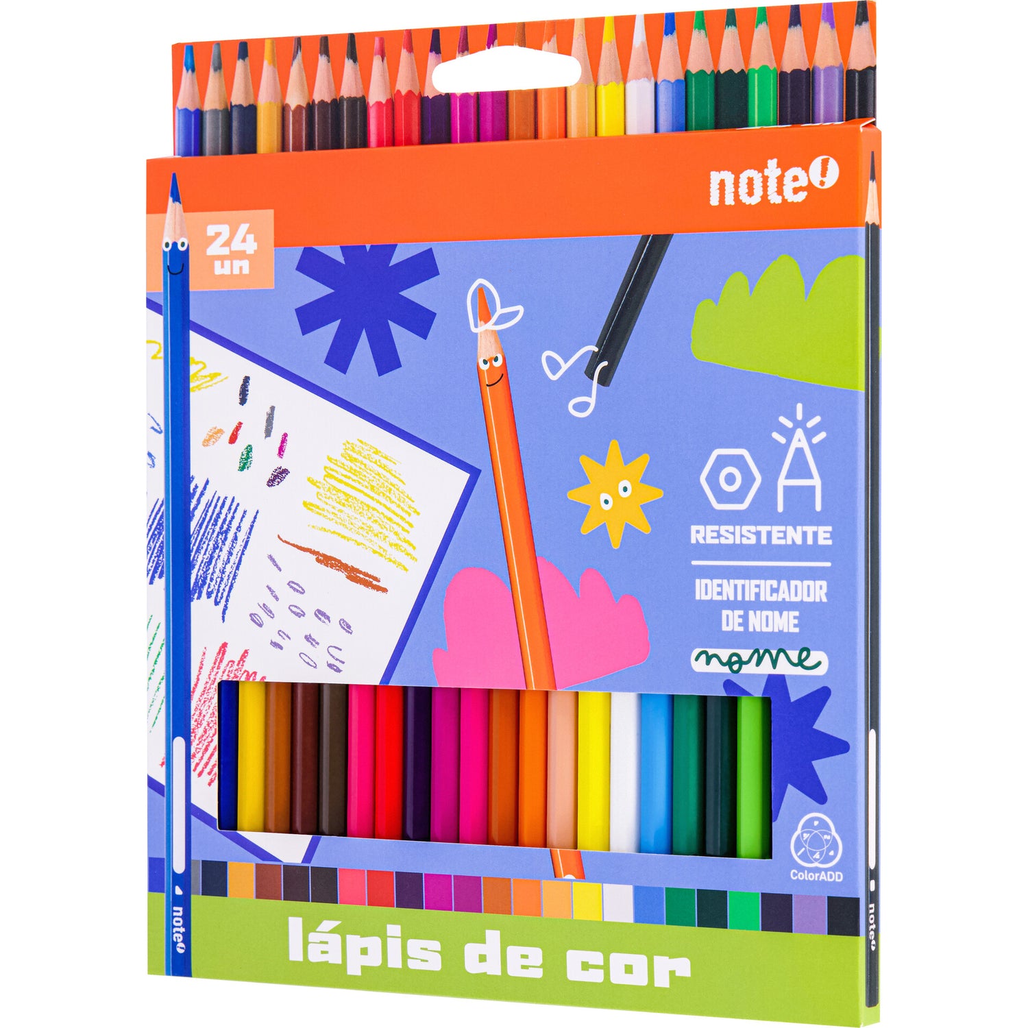 Lápis Cor Resina 24 Unidades Note!