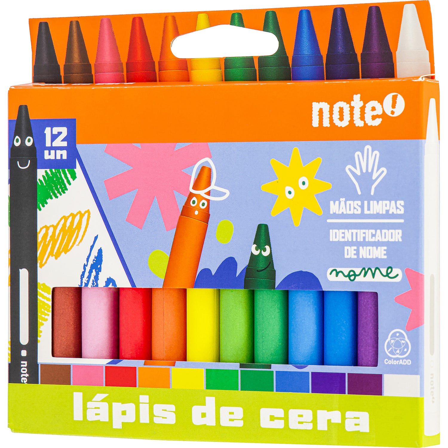 Lápis Cera 12 Unidades Note!