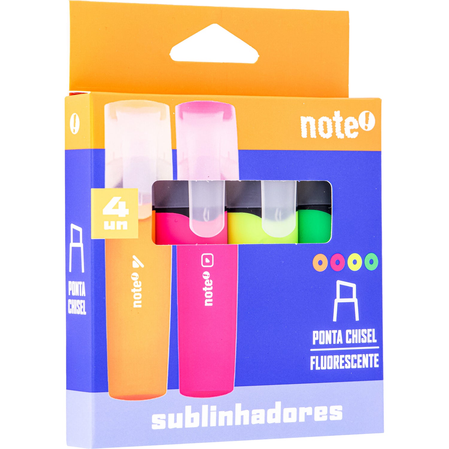 Marcador Fluor 4 Unidades Note!