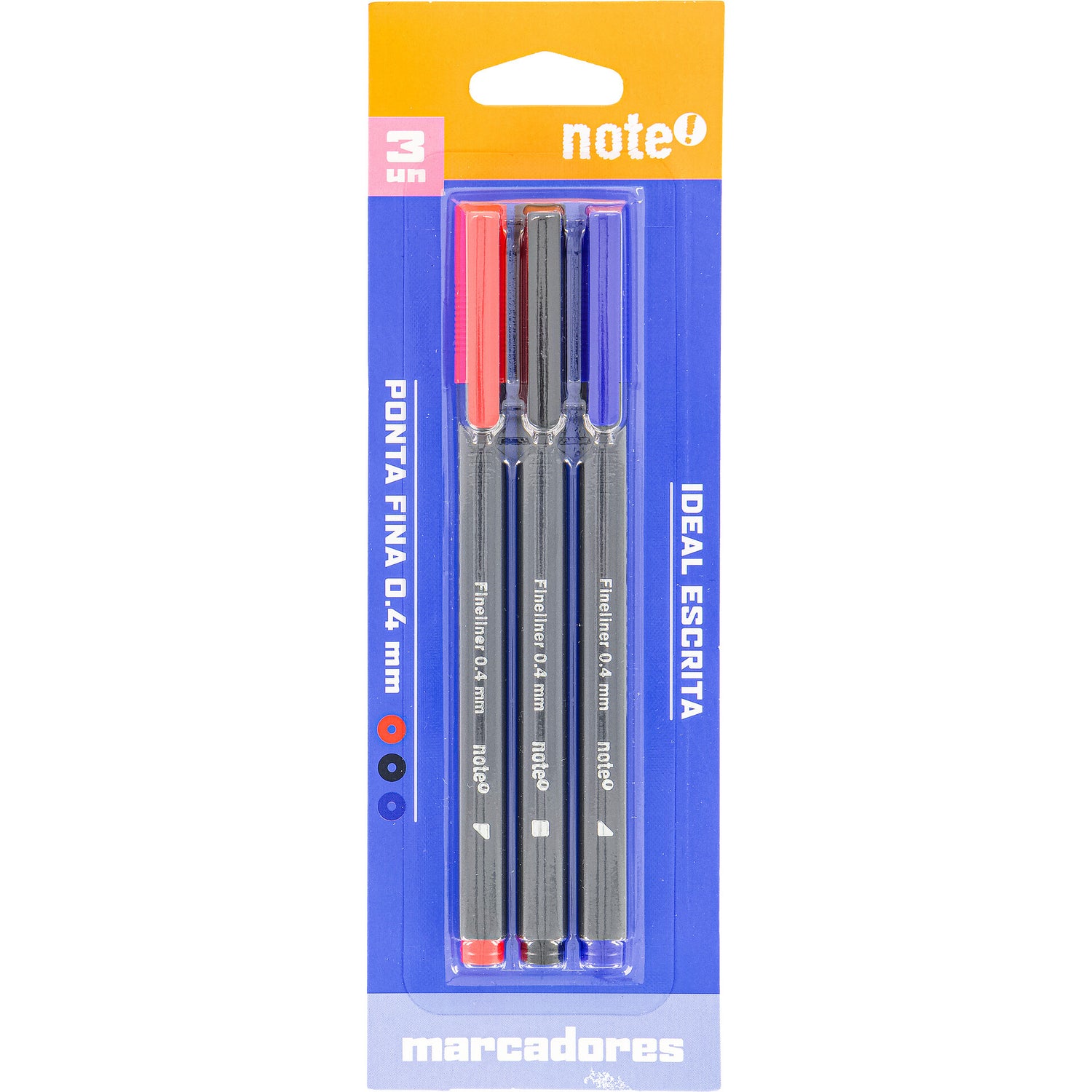 Marcador de Escrita 0.4mm Cores Sortidas 3 Unidades Note!