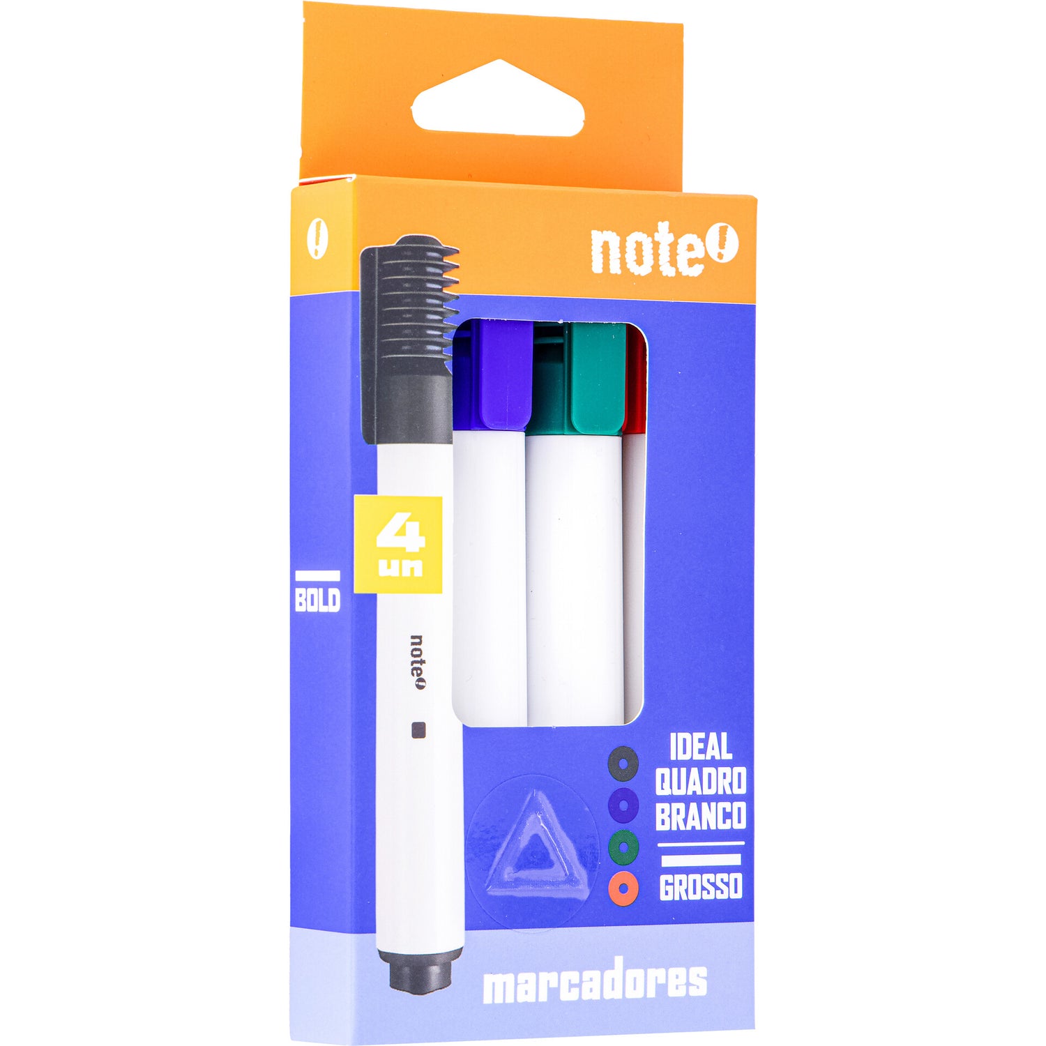 Marcador Quad Branco 4 Unidades Sortido Note!