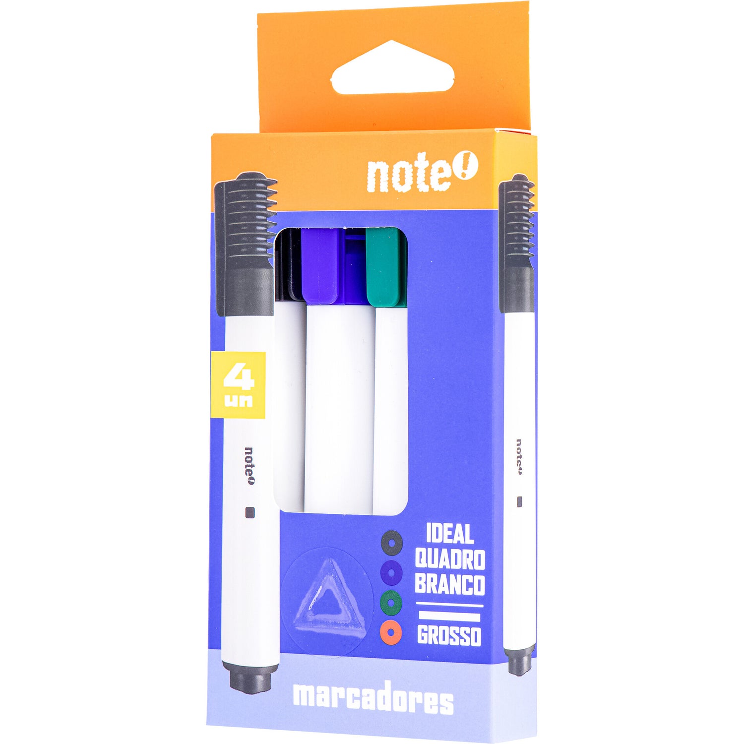 Marcador Quad Branco 4 Unidades Sortido Note!