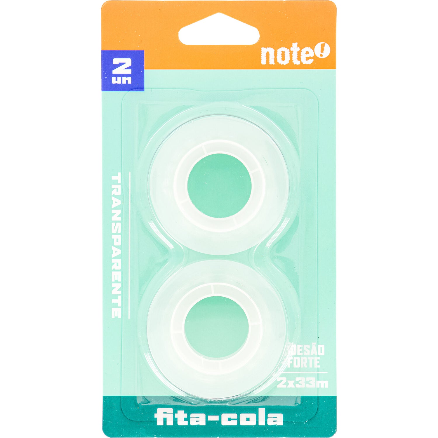 Fita Cola Transparente 19mmx33m  2 Unidades Note!