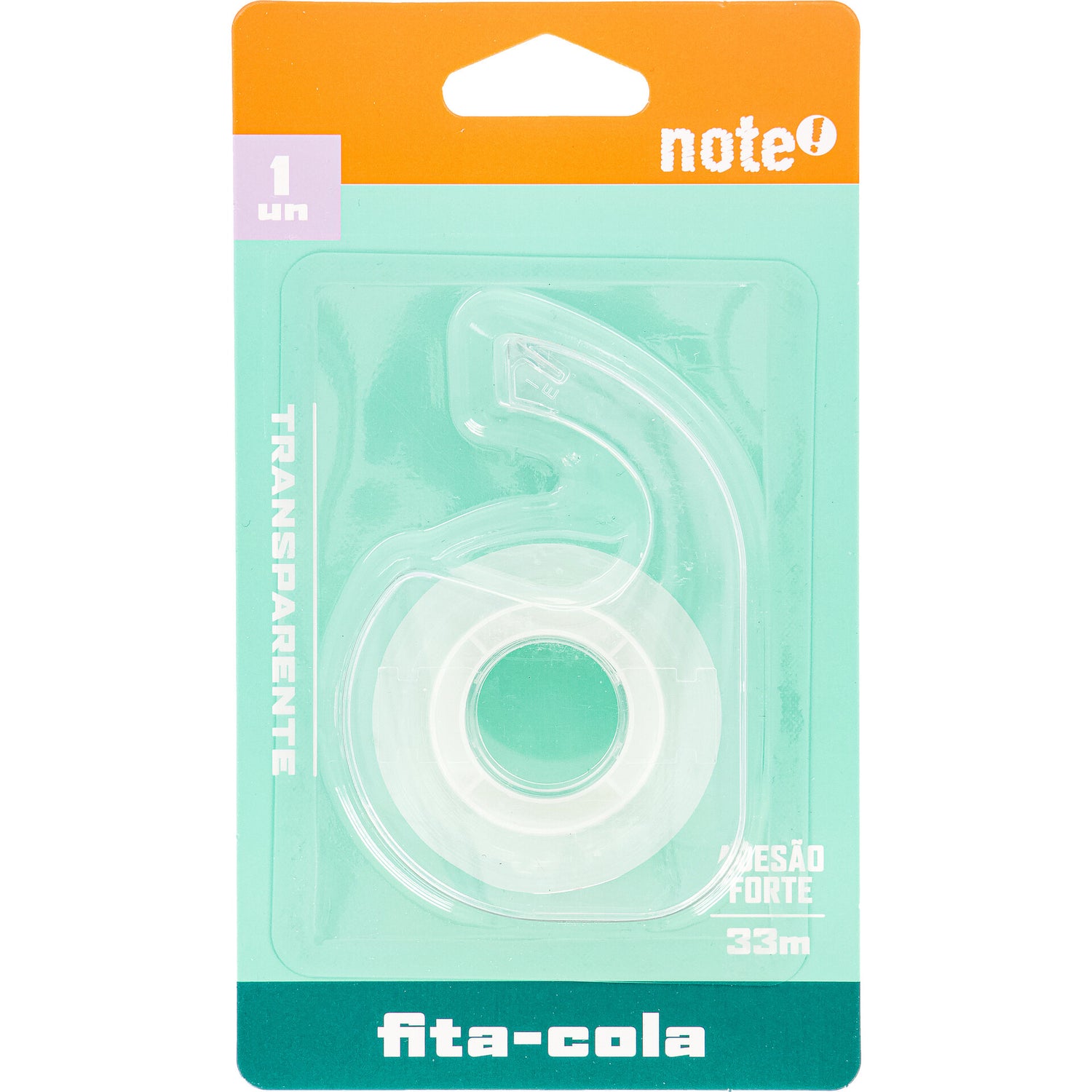 Fita Cola Transparente com Dispensador 19mmx33m Note!