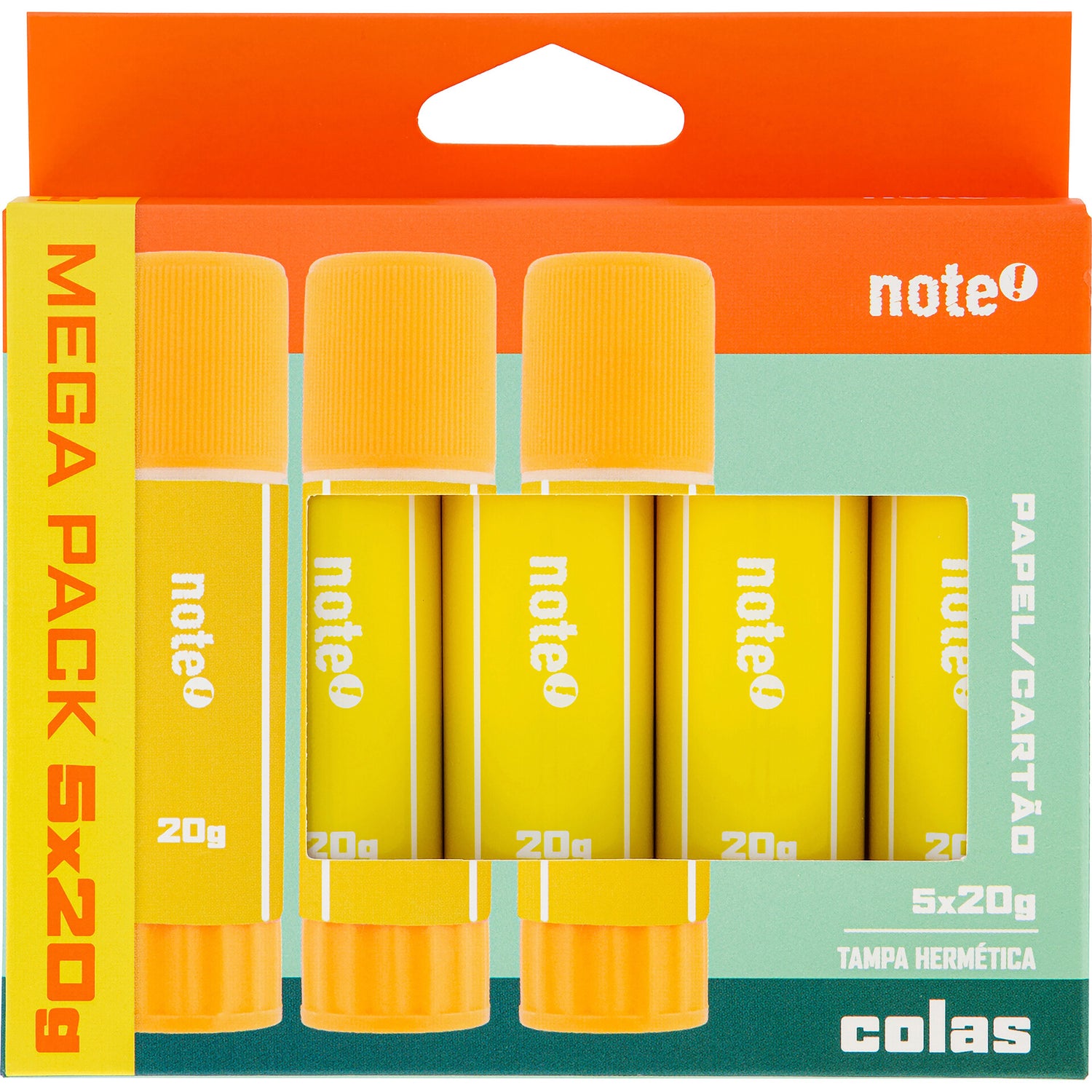 Pack Cola Bastão 20g 5 Unidades Note!