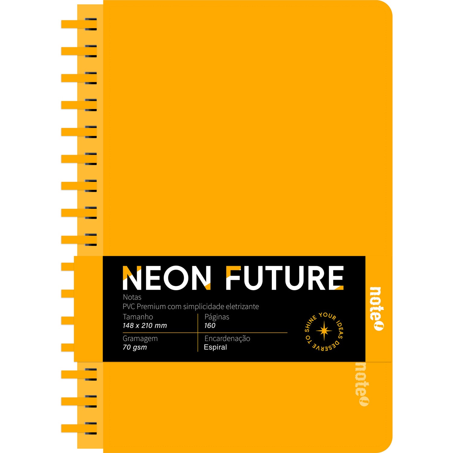 Caderno Esp Formato A5 Soft80 F 70 G P Fluor Neon Note