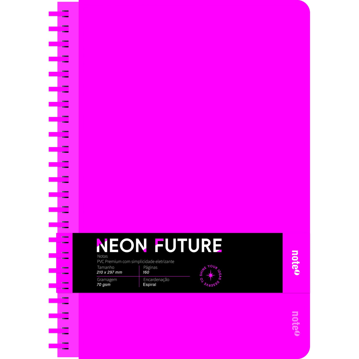 Caderno Esp Formato A4 Soft80 F 70 G P Fluor Neon Note