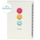 Postal Bordado - Be Happy