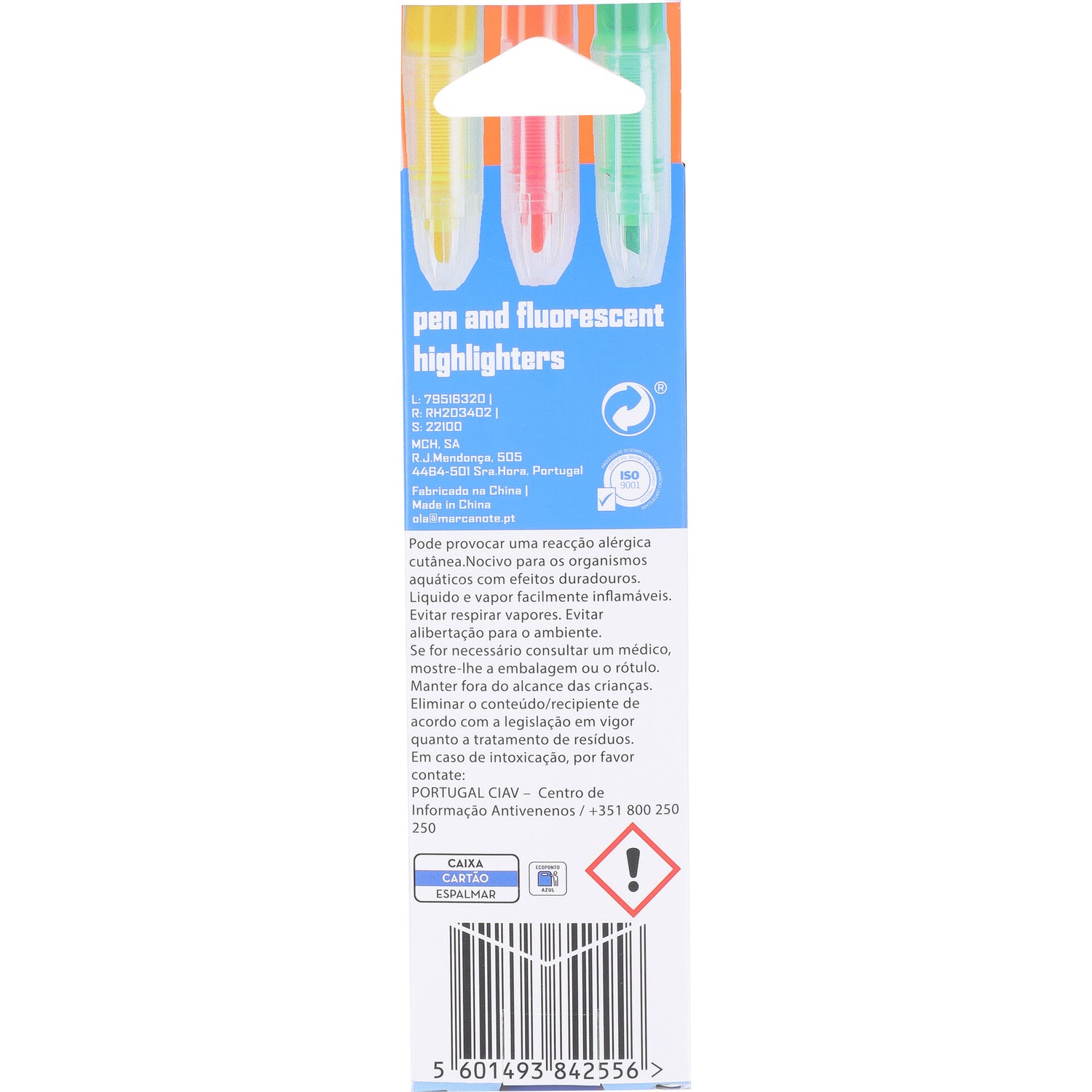 Esferográfica Gel + Marcador Fluor 2 Em1 3 Unidades Note!