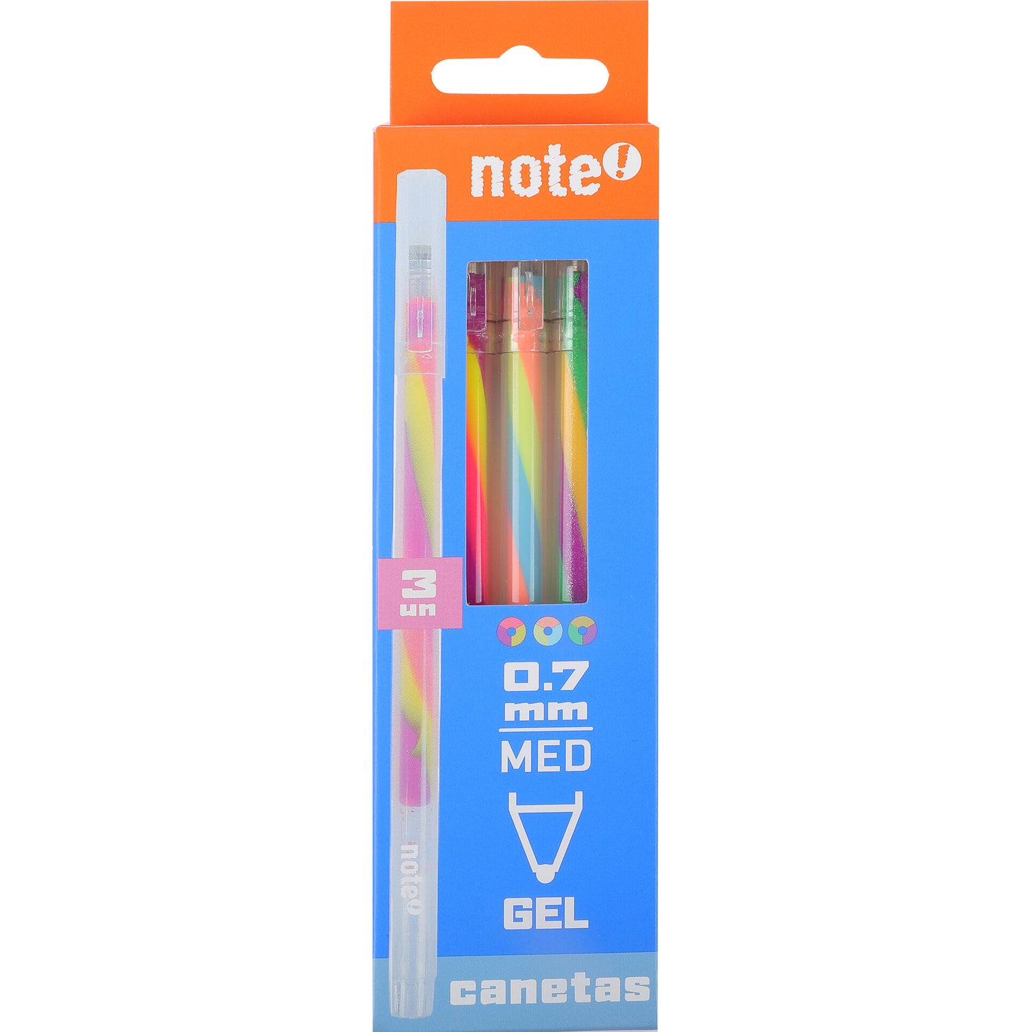 Esferográfica Tinta Gel Multicor 3 Unidades Note!