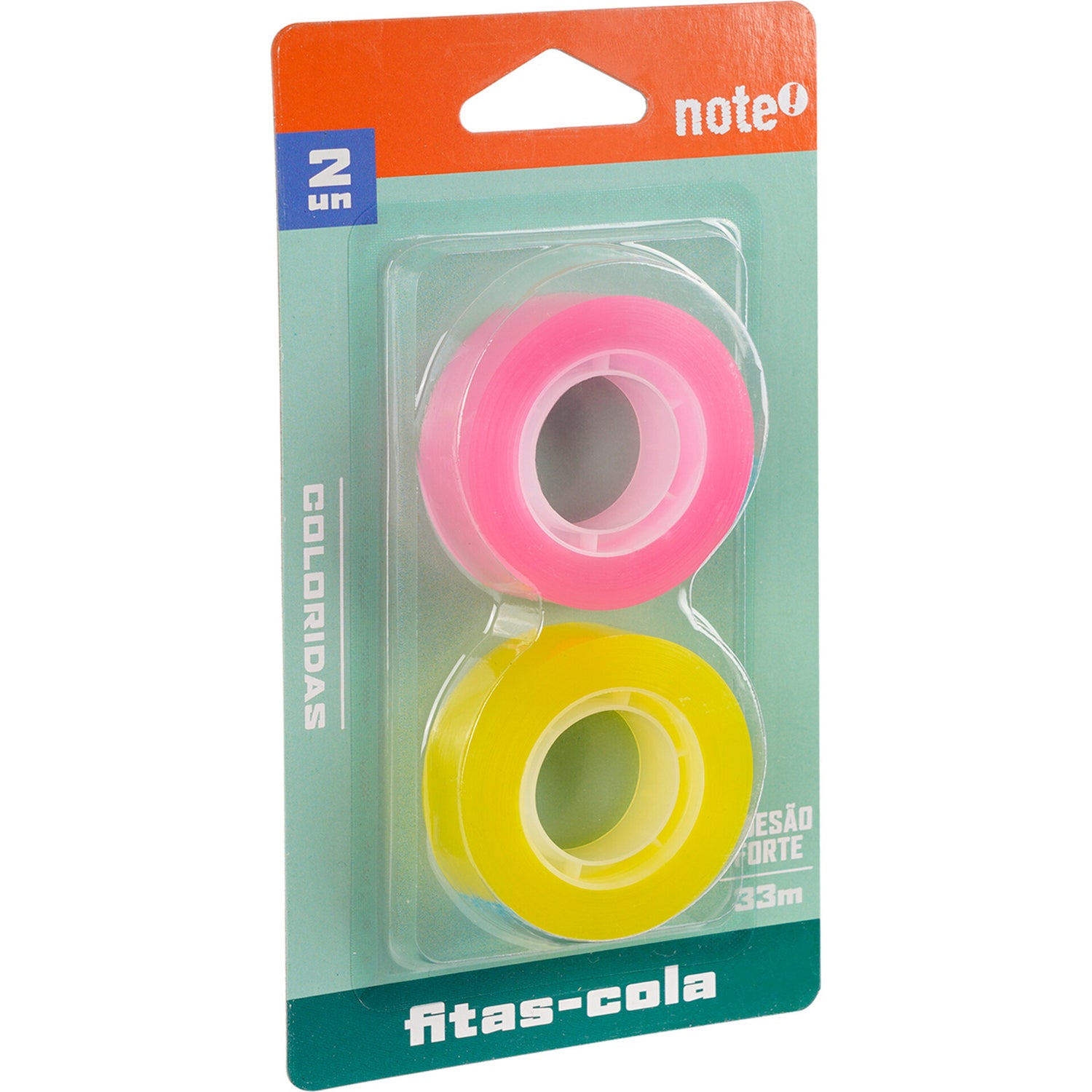 Fita Cola Transp Color 18 Mm*33 M 2 Unidades Note