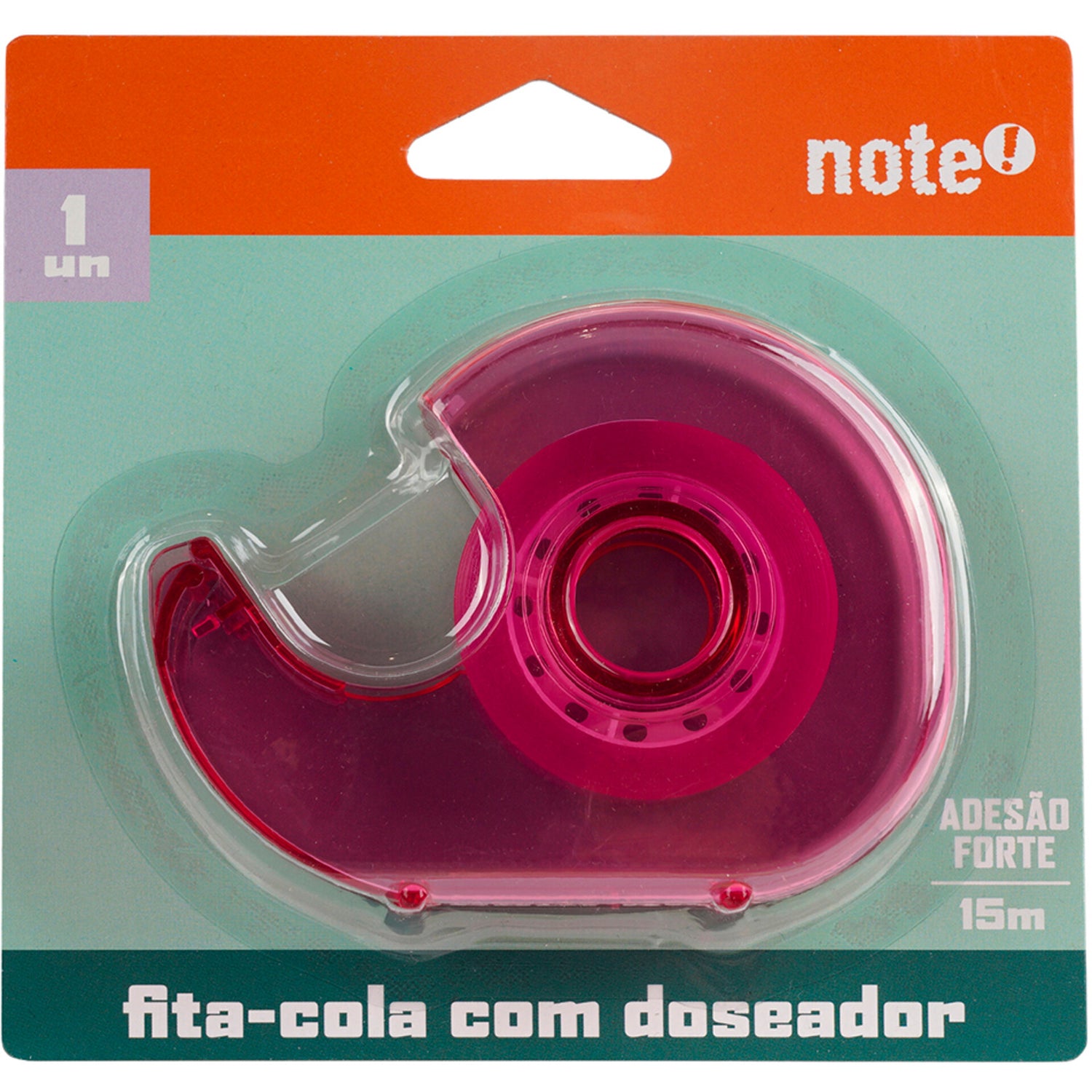 Fita Cola Transp Color 15 Mm*15 M Com Desenr