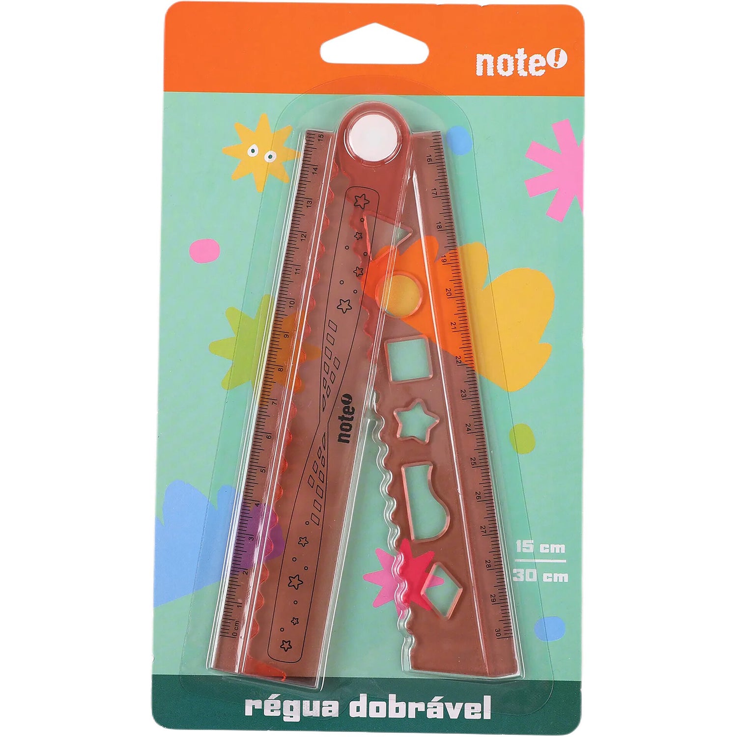 Régua Dobrável Fun 15 Cm-30 Centímetros Note!