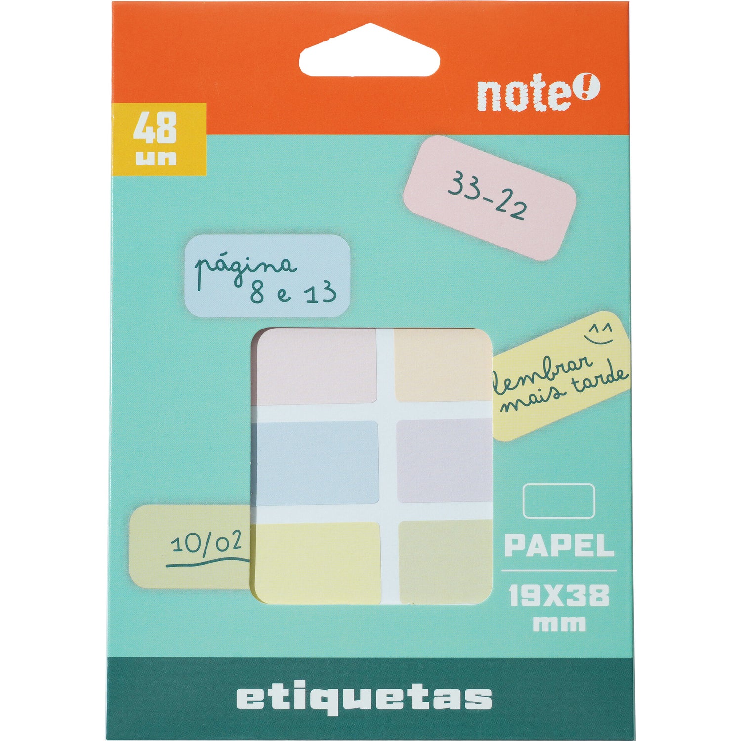 Etiq Ades 19*38 Milímetros Pastel Note!