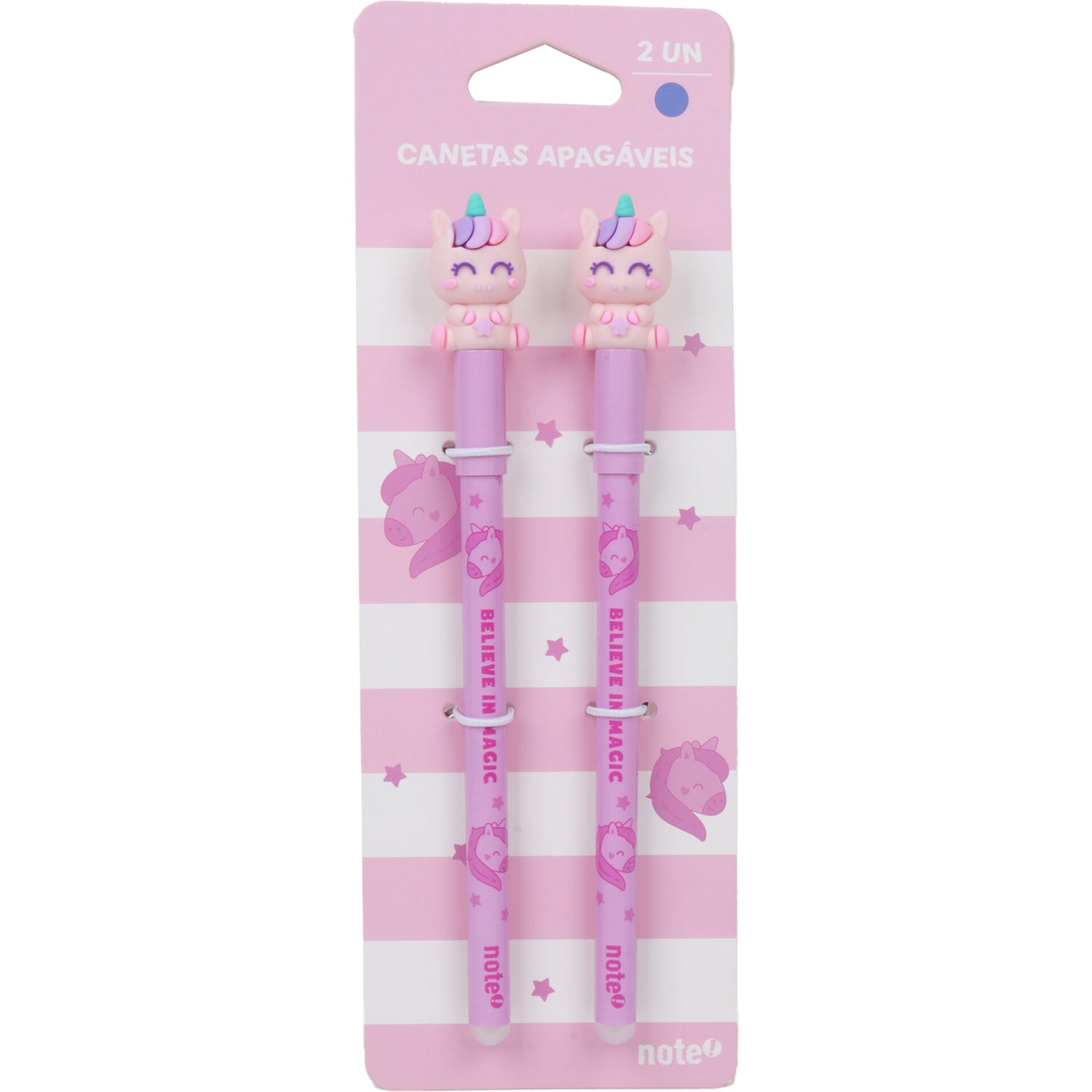 Esferográfica Tinta Apag Com Topper Unicorn 2 Unidades Note